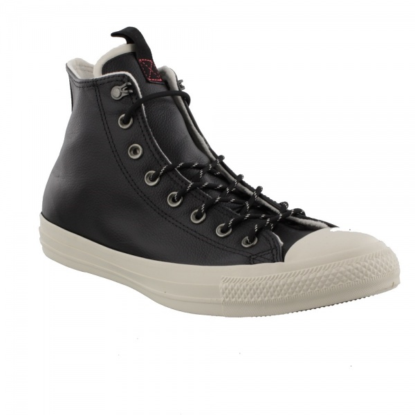 Chuck Taylor All Star Leather High Top  Black/Driftwood/Driftwood 162386C